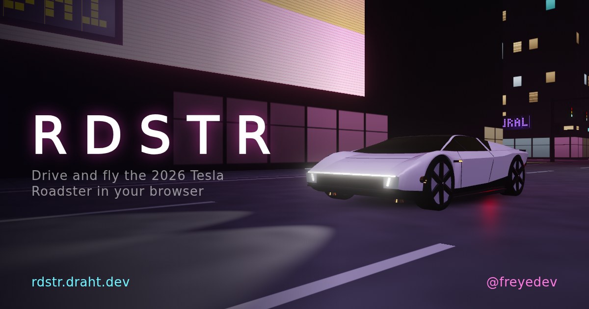 RDSTR — drive the 2026 Tesla Roadster